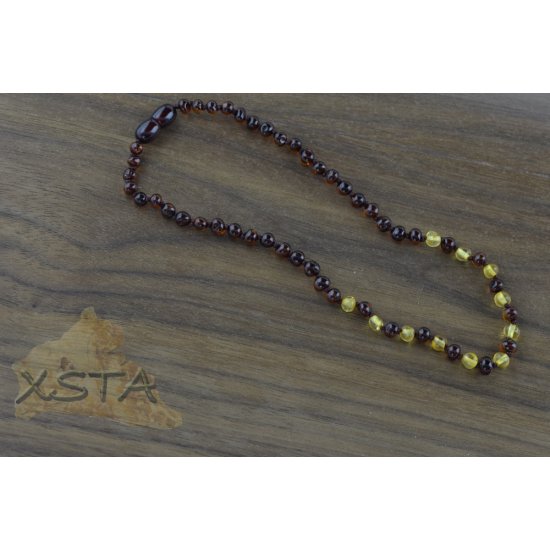 Amber baby necklace polished cherry yellow